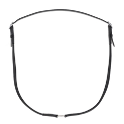 QHP Neck Rope LIBERTA - Læder Cordeo- Justerbar - Sort